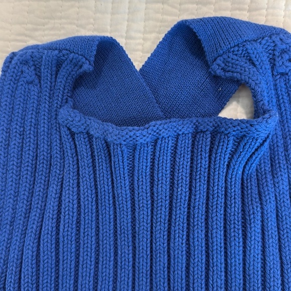 NWT 525 blue Knit Halter Top sz l - Picture 2 of 4